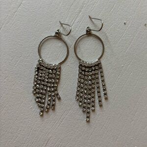 Elegant Silver Fringe Earrings